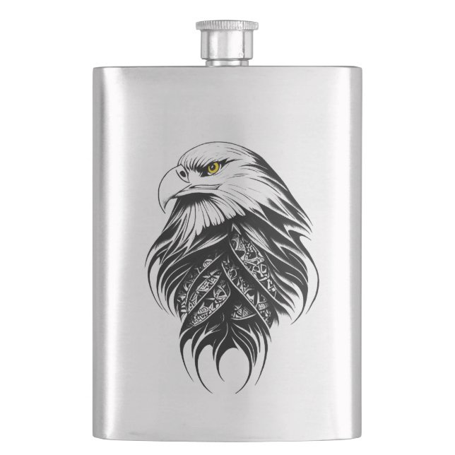Eagle Vild Animal Nature Illustration Art Tattoo Fickplunta (Framsidan)