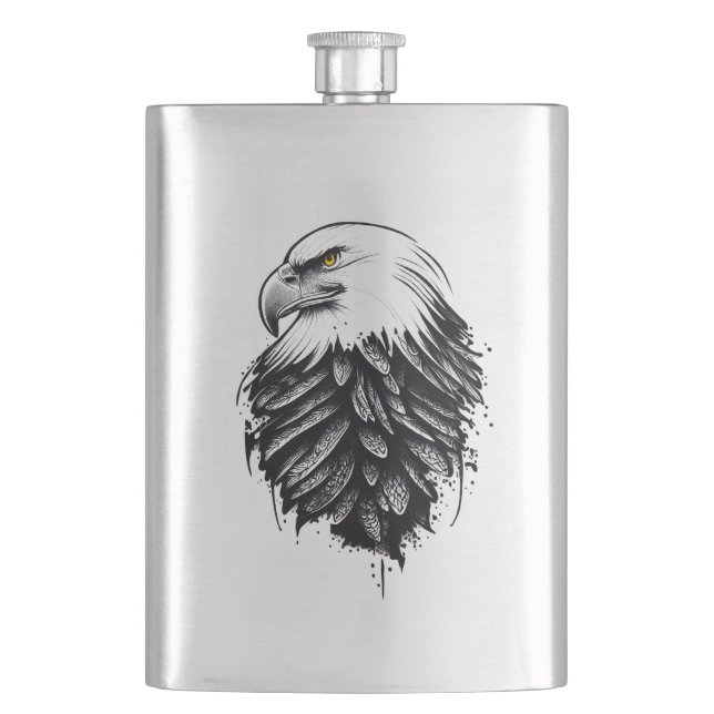 Eagle Vild Animal Nature Illustration Art Tattoo Fickplunta (Framsidan)