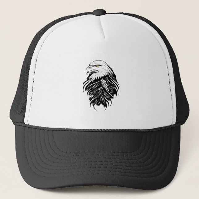 Eagle Vild Animal Nature Illustration Art Tattoo Keps (Framsida)