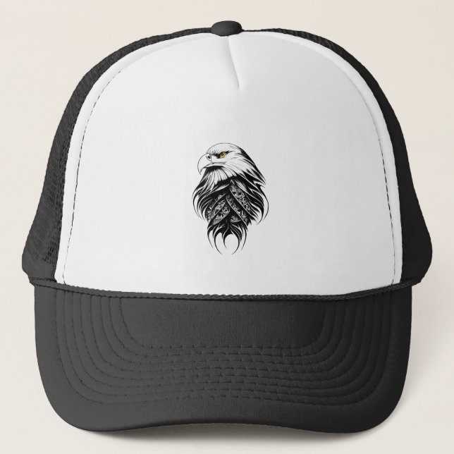 Eagle Vild Animal Nature Illustration Art Tattoo Keps (Framsida)
