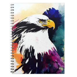 Eagle Vild Natur Animal Färg Art Painting Anteckningsbok