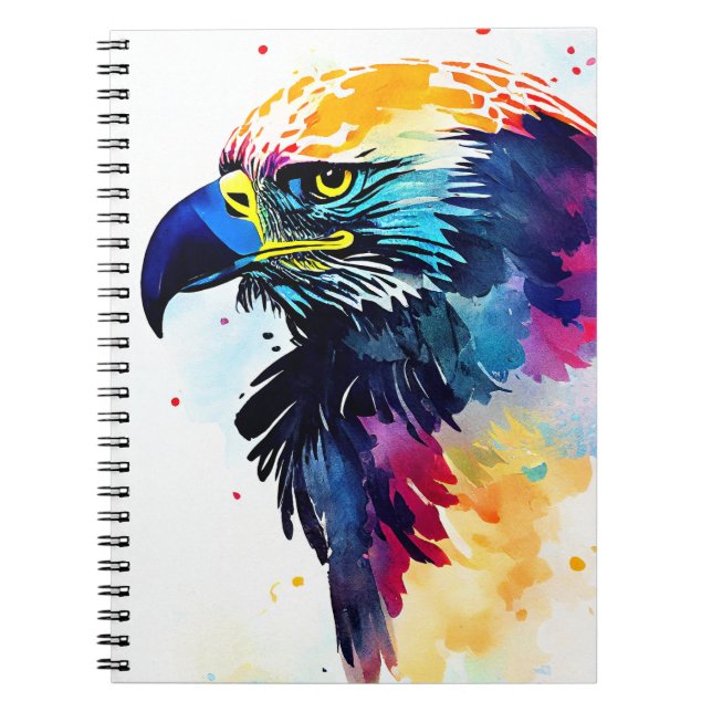 Eagle Vild Natur Animal Färg Art Painting Anteckningsbok (Framsidan)