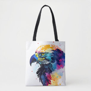 Eagle Vild Natur Animal Färg Art Painting Tygkasse