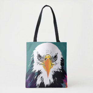 Eagle Vild Natur Animal Färg Art Painting Tygkasse