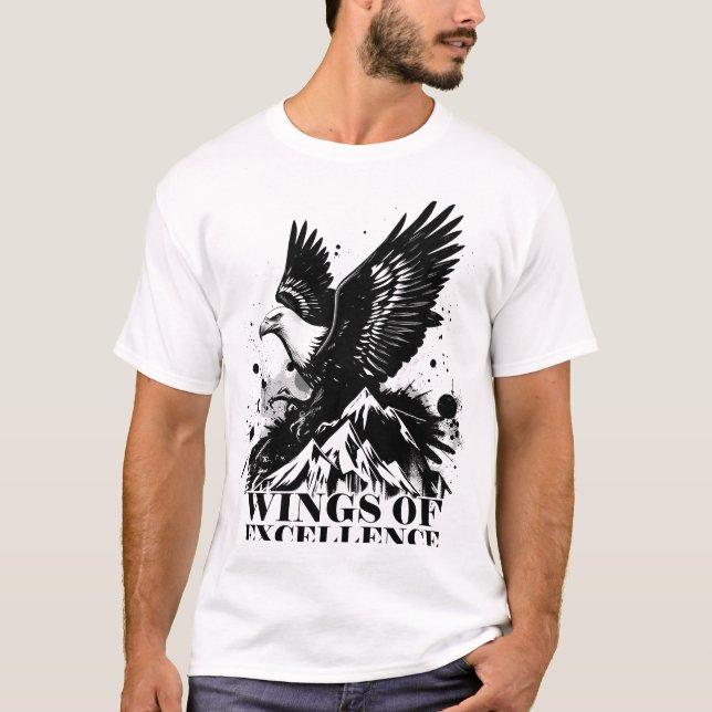 Eagle - Vingar of Excellence | Fet grafik T-Shirt (Framsida)