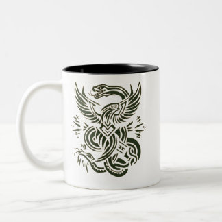 "Eagle vs Snake Design Mugg" #mugg Två-Tonad Mugg