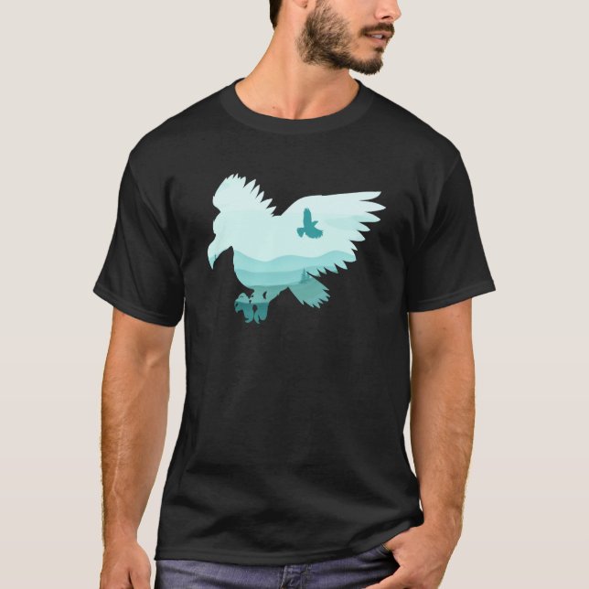 Eagle Wild Animal Endangered Animal Apparel T Shirt (Framsida)