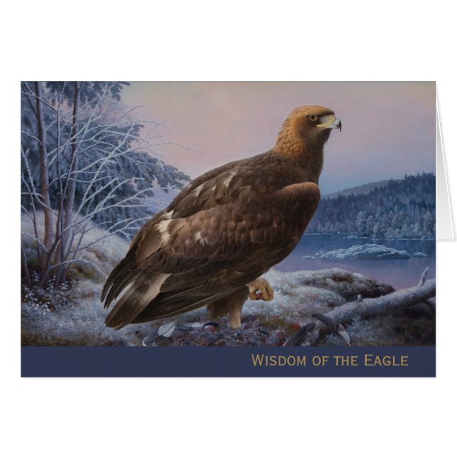 Eagle wisdom Ferdinand von Wright 1884 CC0055-kort Hälsningskort (Framsidan Horizontal)