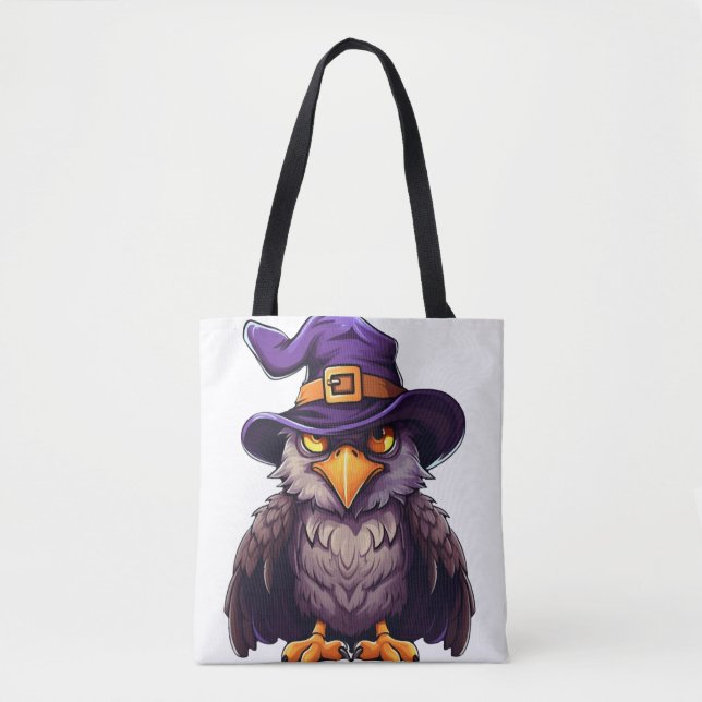 Eagle Witch Hat Funny Halloween Costume för barn Tygkasse (Framsida)