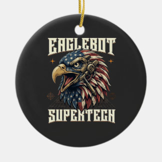 Eaglebot Supertech Cybernetic Patriotic Eagle Julgransprydnad Keramik