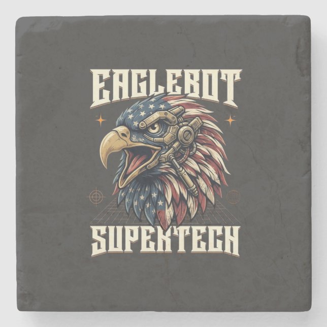 Eaglebot Supertech Cybernetic Patriotic Eagle Stenunderlägg (Framsidan)