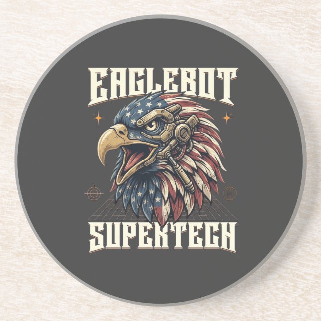Eaglebot Supertech Cybernetic Patriotic Eagle Underlägg (Framsidan)