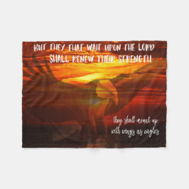 Eagles Bible Verse Fleecefilt