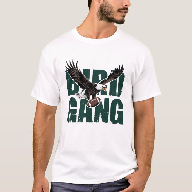 Eagles Bird Gang Football Mascot T Shirt (Framsida)