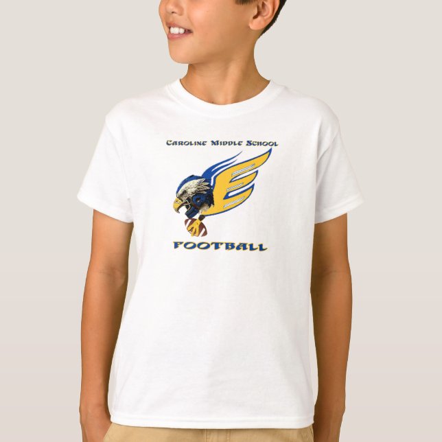 Eagles Football Team Shirt med Helment-design T Shirt (Framsida)