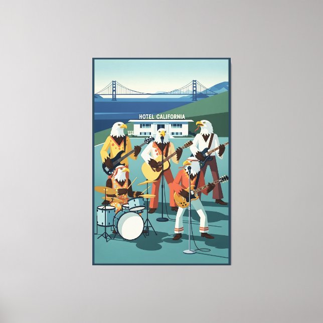 Eagles Hotel California parody Canvastryck (Framsida)