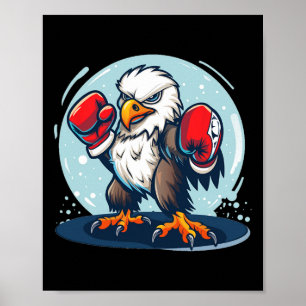 Eagles kamp med boxningshandskar för en Coola ut Poster