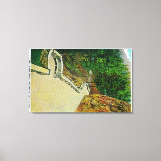 Eagles observationscentrum för nordhavsviken i Col Canvastryck (Framsida)