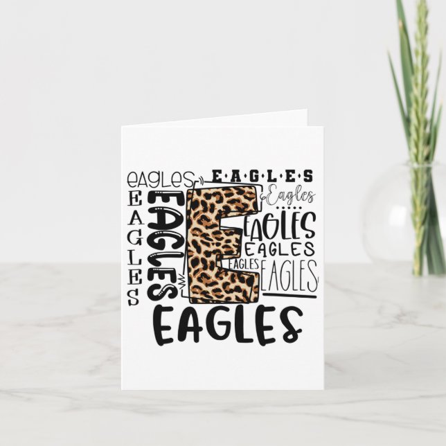 Eagles School Mascot Leopard Play - Ck to School Kort (Framsida)