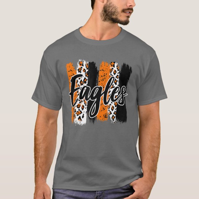 Eagles School Sportfantast Team Spirit Mascot Gift T Shirt (Framsida)