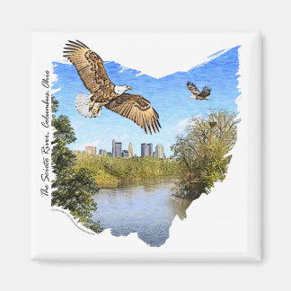 Eagles Scioto River Columbus Ohio Magnet