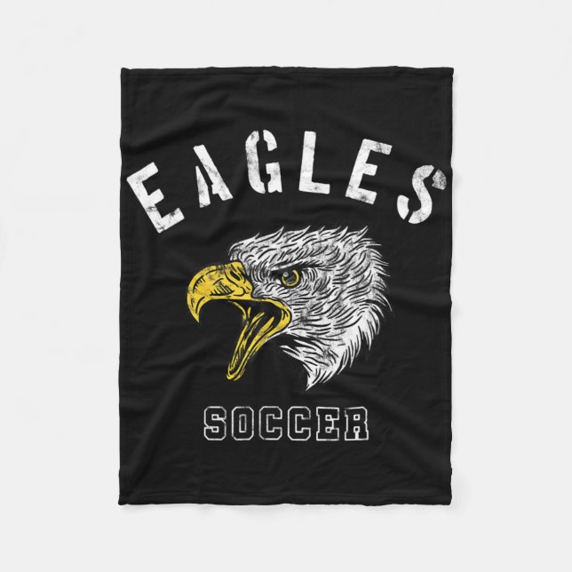 Eagles Soccer School Spirit Team Maskot Game Night Fleecefilt (Framsidan)