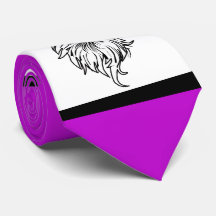 Eagles Sports Lila White Necktie