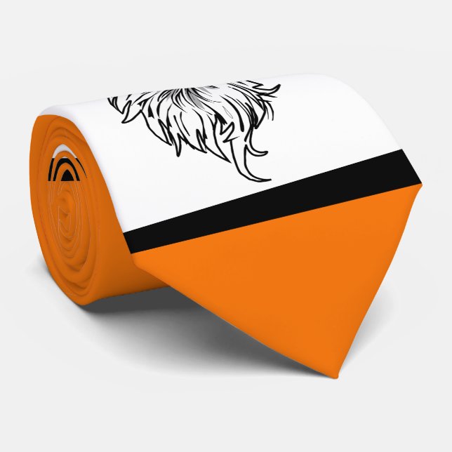 Eagles Sports Orange White Necktie Slips (Rullad)