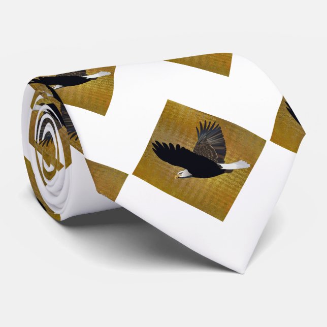 Eagles Sports White Guld Necktie Slips (Rullad)