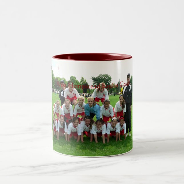 eagles_spring06 västra Hempstead örnlagledare Två-Tonad Mugg (Center)