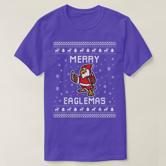 Eagles Ugly jul Sweater Eagles Älskare Helgdag T Shirt (Design framsida)