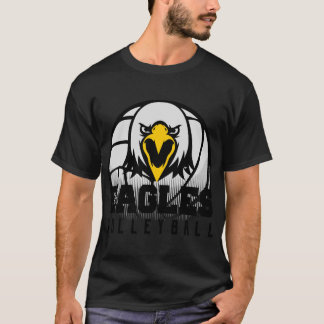 Eagles Volleyball Mascot Logo  T Shirt
