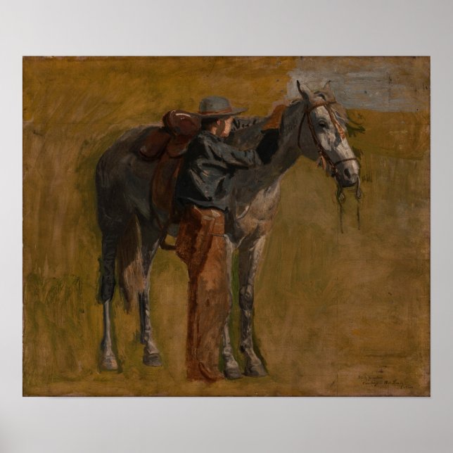 Eakins - Cowboy in Badlands Poster (Framsidan)