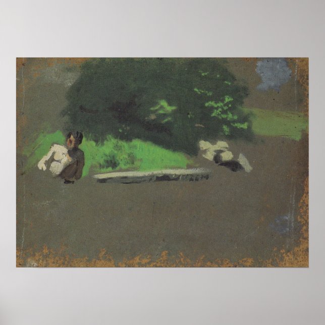 Eakins - Studie för The Swimming Hole Poster (Framsidan)