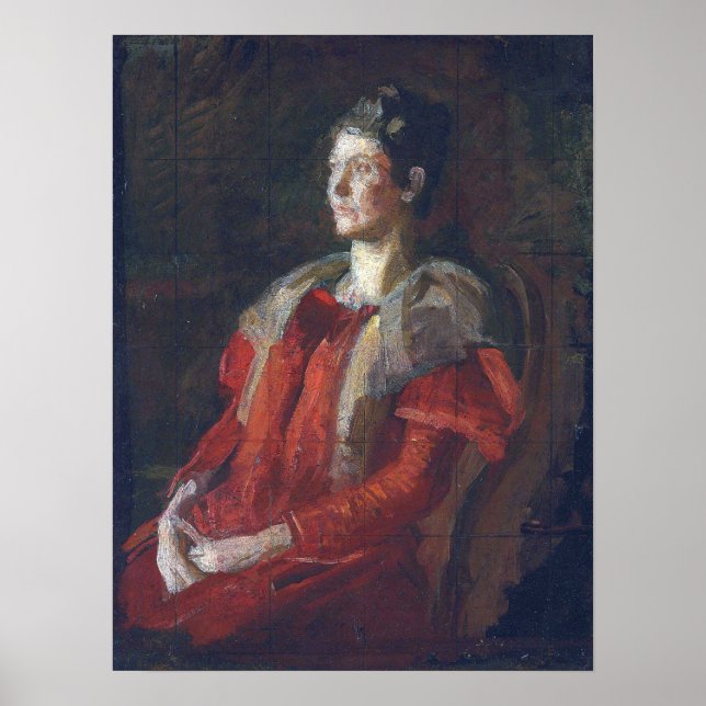 Eakins - Study for a Porträtt of Mrs Charles Poster (Framsidan)