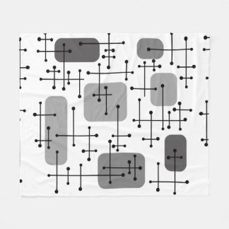 Eames Era Art Crosshairs Grått 1950 Fleecefilt