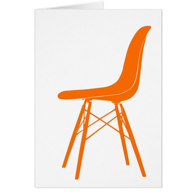 Eames göt den plast- sidostolen OBS kort (Framsidan)