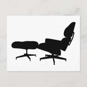 Eames Lounge Ordförande och ottomanskt vykort