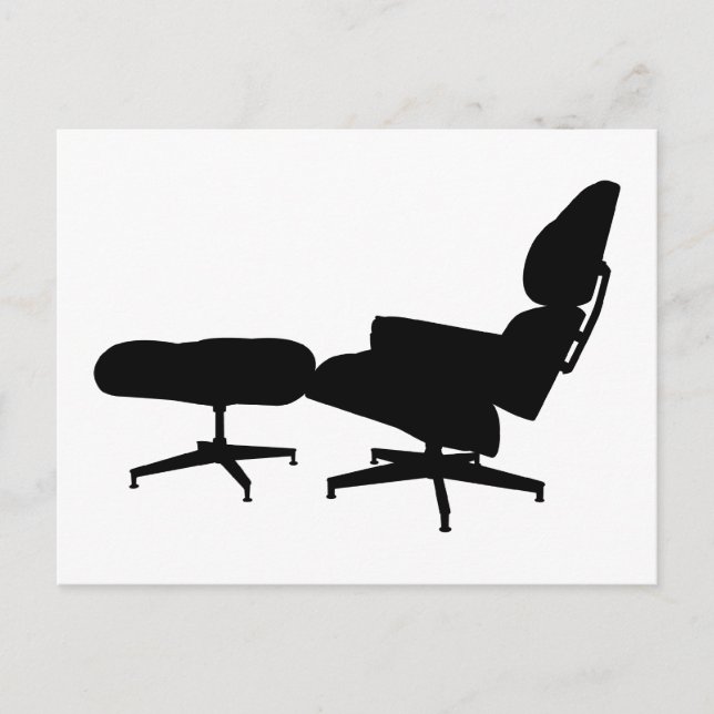 Eames Lounge Ordförande och ottomanskt vykort (Framsida)