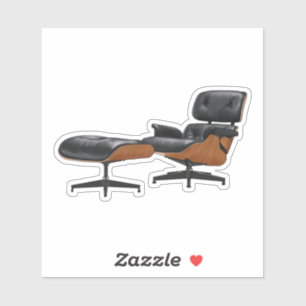 Eames Lounge Ordförande Sticker Klistermärken