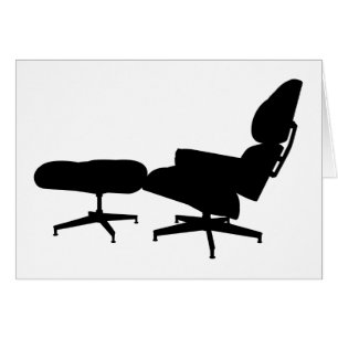 Eames vardagsrumstol & Ottomankort Hälsningskort
