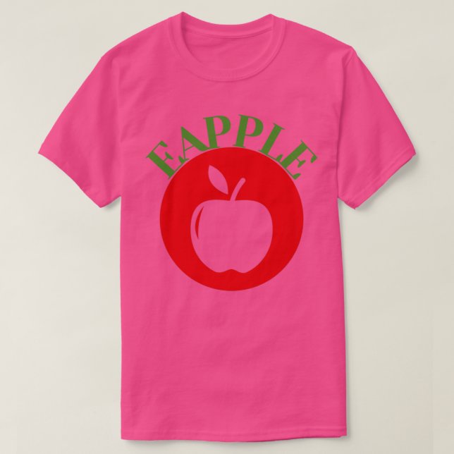 Eapple-äpple vegetarian, lustigt design 14 t shirt (Design framsida)
