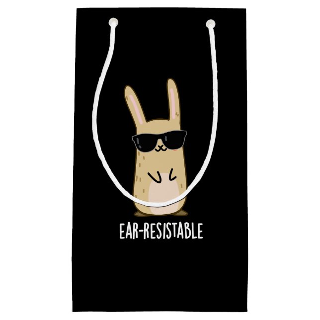 Ear-resistable Funny Bunny Rabbit Pun Mörk BG (Framsidan)