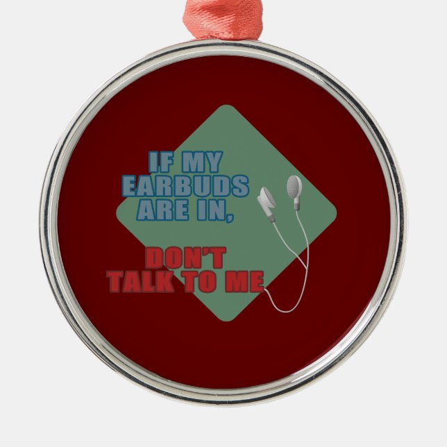 Earbuds Julgransprydnad Metall (Framsidan)