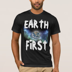 EARHT FÖRSTA (JORDDAGEN) Mörk T-Shirts