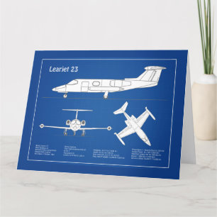 Earjet 23 - Flygplan Blueprint Teckning Plans ABD Tack Kort