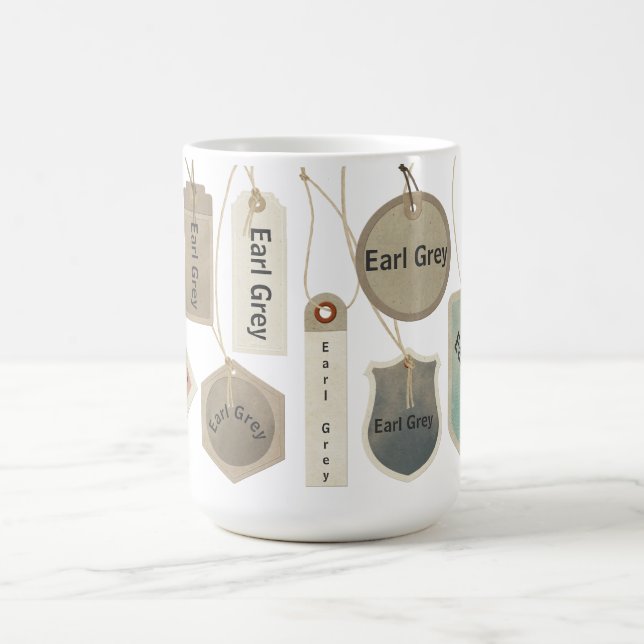 Earl Grått Tea eller valfri text Monogram | PERSON Kaffemugg (Center)