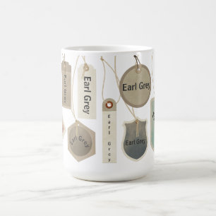 Earl Grått Tea eller valfri text Monogram   PERSON Kaffemugg