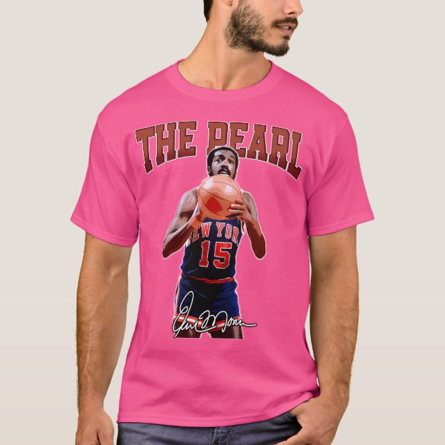 Earl Monroe Pearl New York Basketball Legend S T Shirt (Framsida)