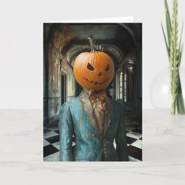Earl Pumpkinhead | Surreal Art-gratulationskort Kort (Framsida)